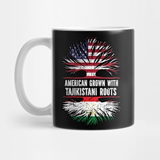 American Grown with Tajikistani Roots USA Flag Mug